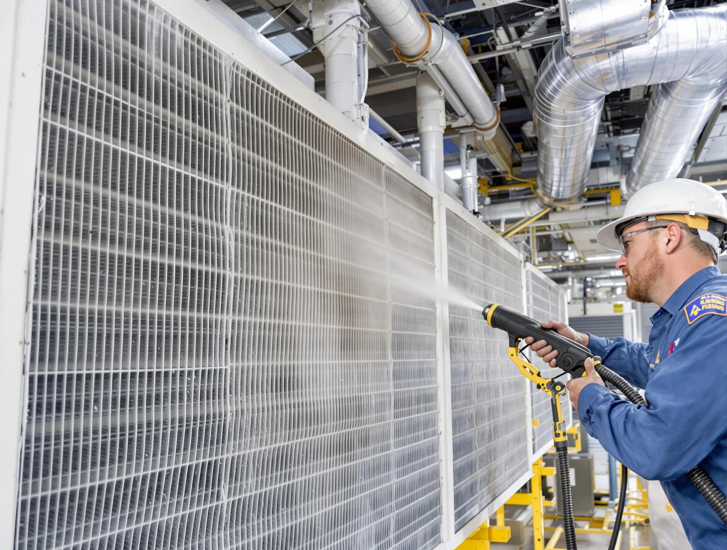 Professional commercial coil cleaning by Franklin Air Duct Cleaning in Franklin