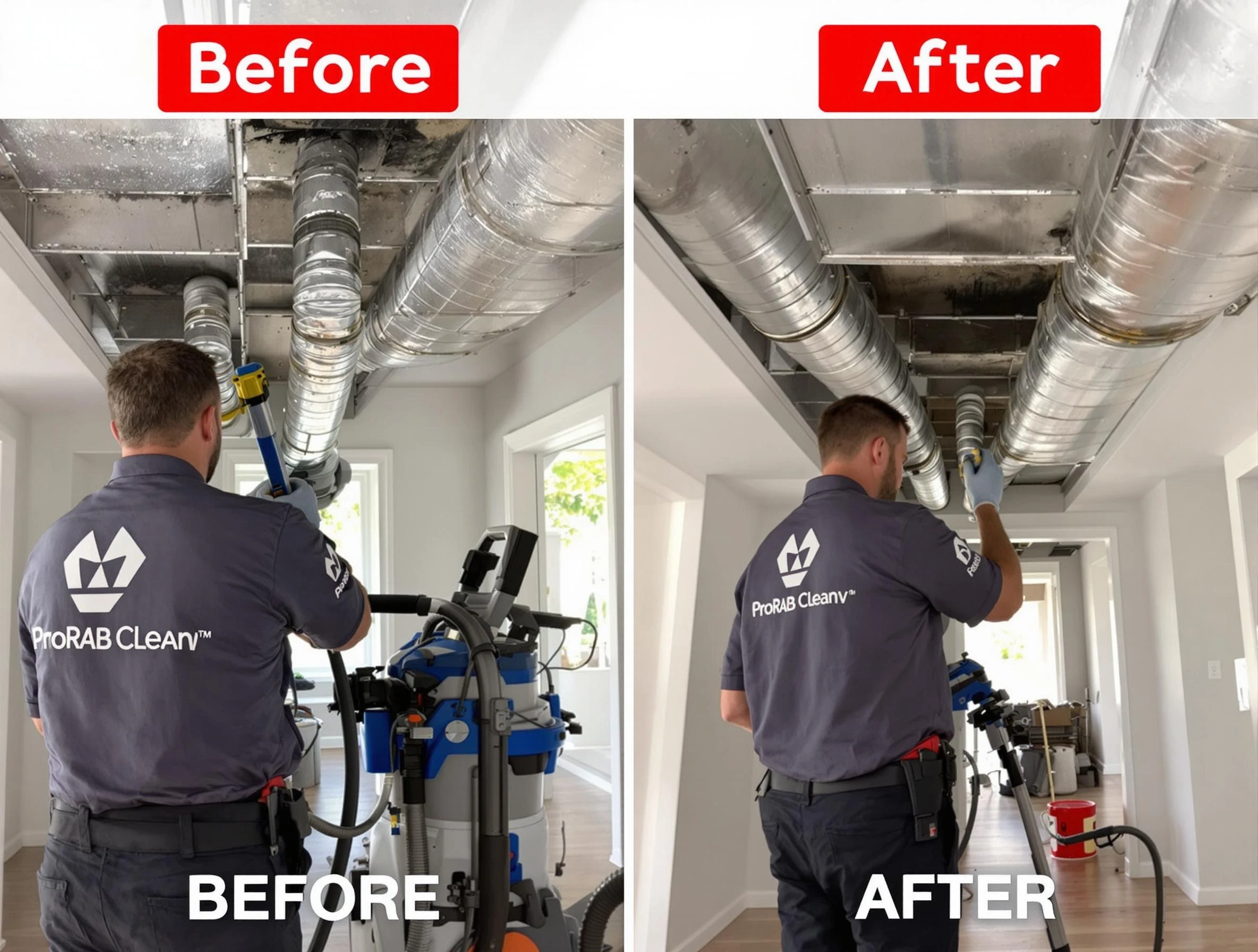 Franklin Air Duct Cleaning expert performing thorough residential duct cleaning in a Franklin home